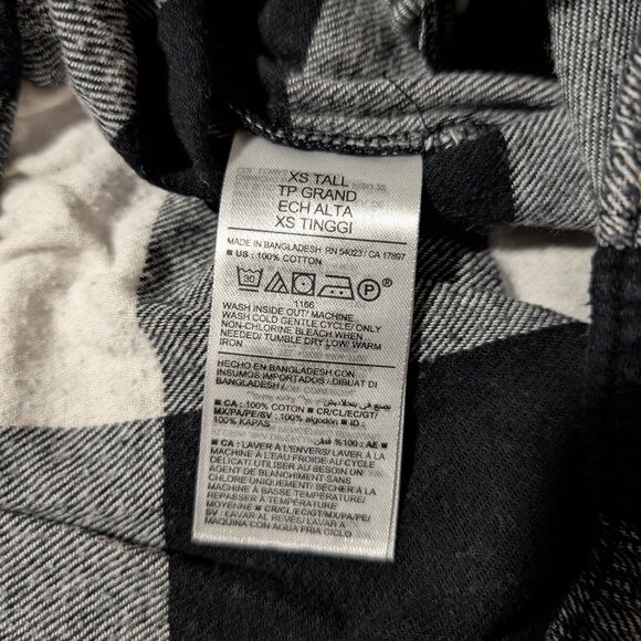 Old Navy pajama joggers pants white buffalo plaid size XS tall - Picture 7 of 12